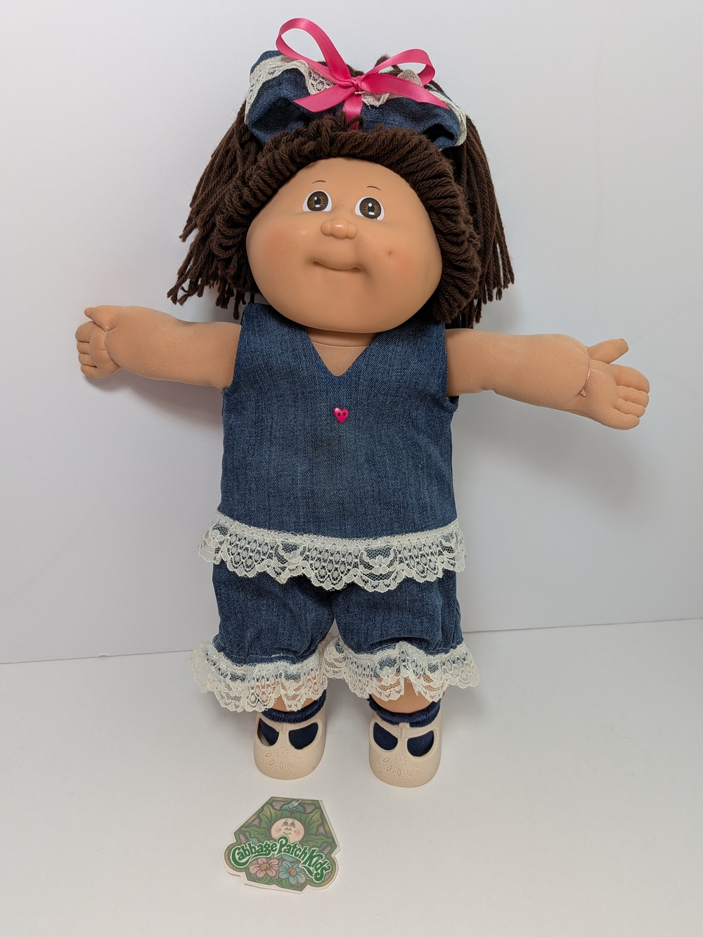 Cabbage Patch Kids Doll Denim & Lace Vtg Restored HM3 P Factory CPK